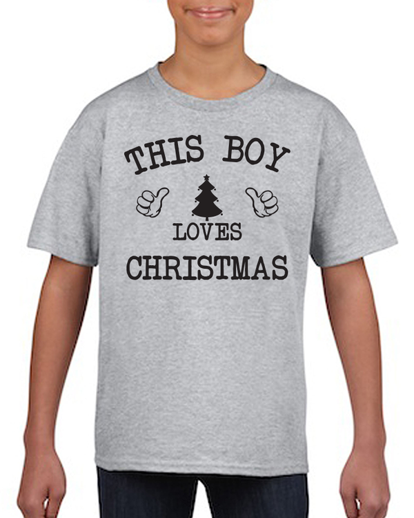 Boy Loves Christmas Kinder T-shirt