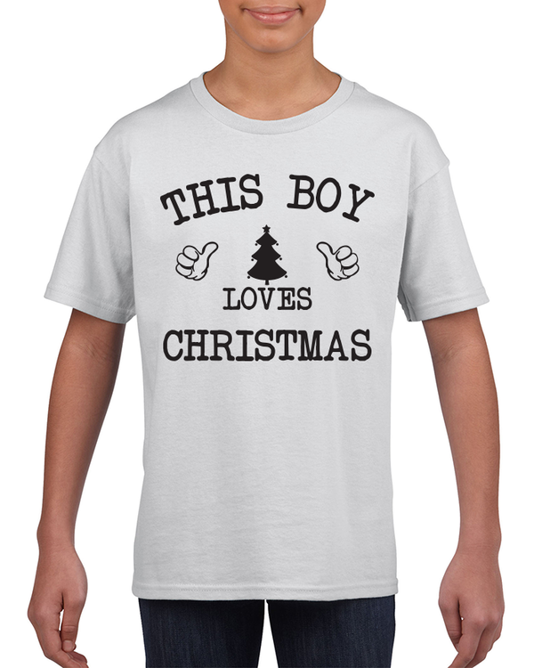 Boy Loves Christmas Kinder T-shirt